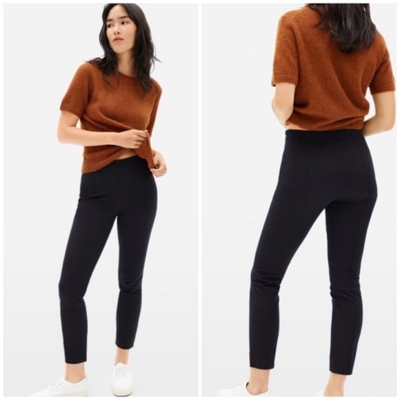 Everlane Black the Side Zip Stretch Cotton Pants - Picture 1 of 11